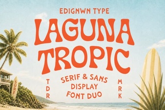 Laguna Tropic Font for Tropical Design Projects
