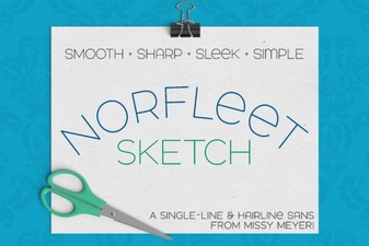 Norfleet Sketch Font: Artful Single Line Typography