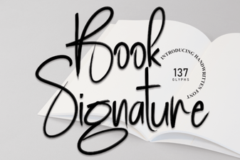 Signature Font Design for Custom Book Covers
