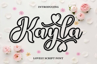 Kayla Outline Font Design Projects & Uses