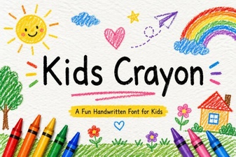 Creative Kids Fonts for Coloring Projects